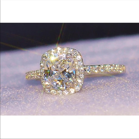 ¥ Bridal S925 silver cz diamond RING - Picture 8 of 9